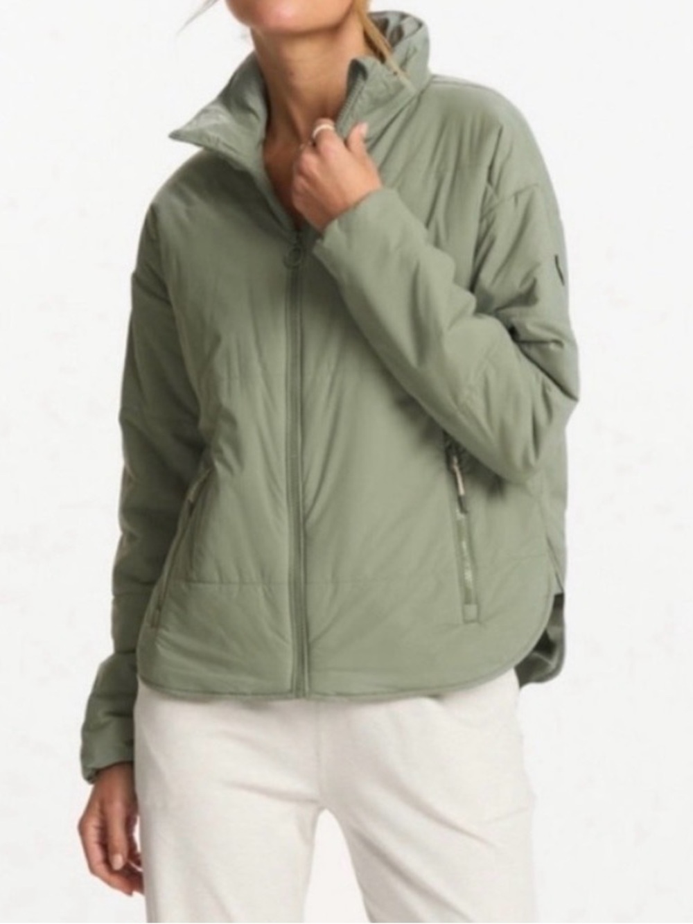 NWOT Vuori Canyon Insulated Jacket Light Olive Green Full Zip 2XL - Picture 2 of 10